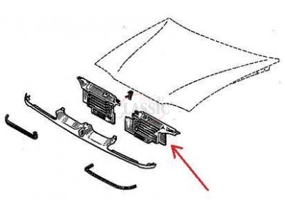 Renault 19 II - Grelha principal interior esquerda