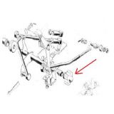 Peugeot 404 / Peugeot 504 - Apoio da barra controle do selector dos tirantes mudanças