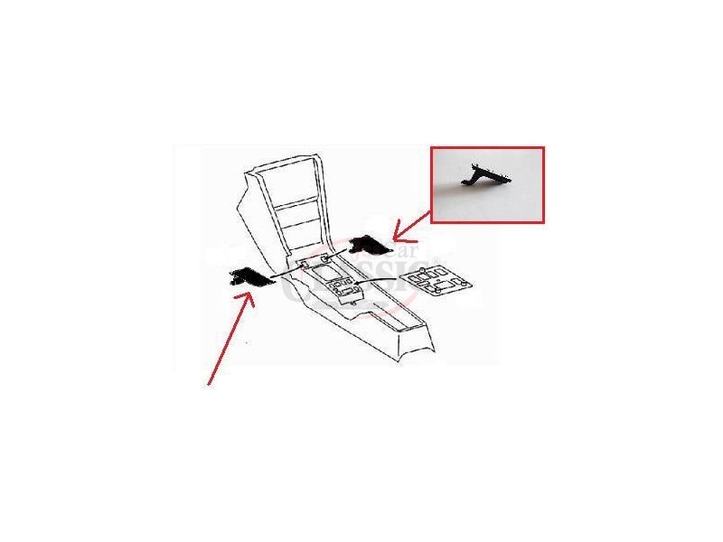 Mercedes-Benz W124 - Suporte de fixação da consola central à parte frente