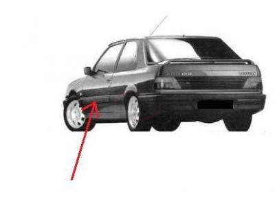 Peugeot 309 GTI - Friso embelezador porta esquerda (1205mm)