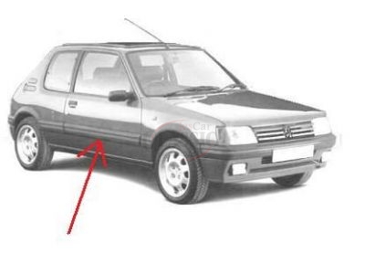 Peugeot 205 CTI / Peugeot 205 GTI - Friso embelezador da porta direita (1212mm)
