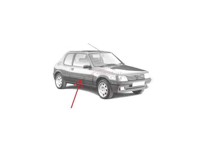 Peugeot 205 CTI / Peugeot 205 GTI - Friso embelezador da porta direita (1212mm)
