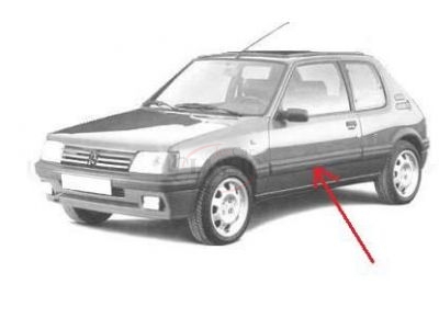 Peugeot 205 CTI / Peugeot 205 GTI - Friso embelezador de porta esquerdo (1212mm)