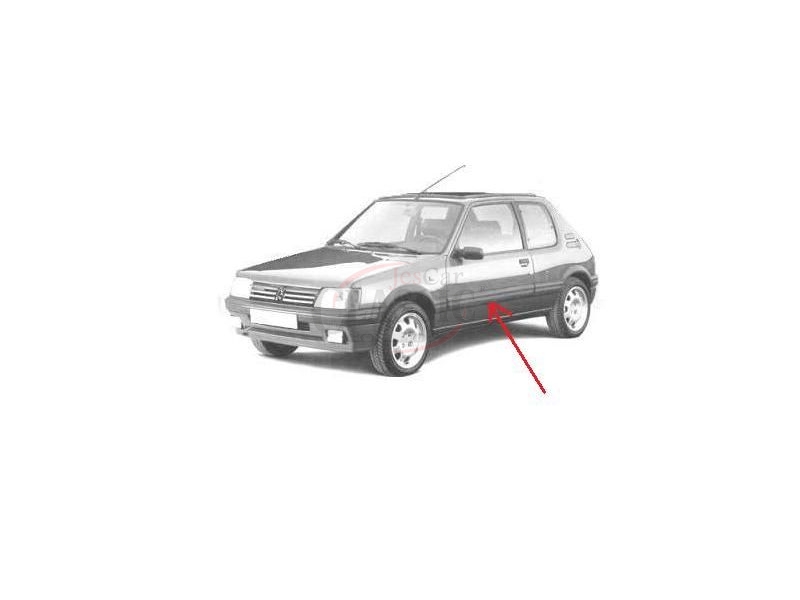 Peugeot 205 CTI / Peugeot 205 GTI - Friso embelezador de porta esquerdo (1212mm)