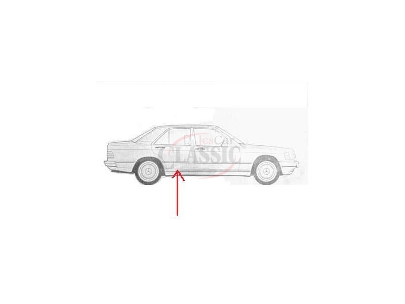 Mercedes-Benz W201 190 - Friso embelezador inferior da porta traseira direita