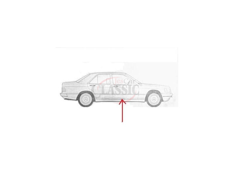 Mercedes-Benz W201 190 - Friso embelezador inferior da porta frente direita