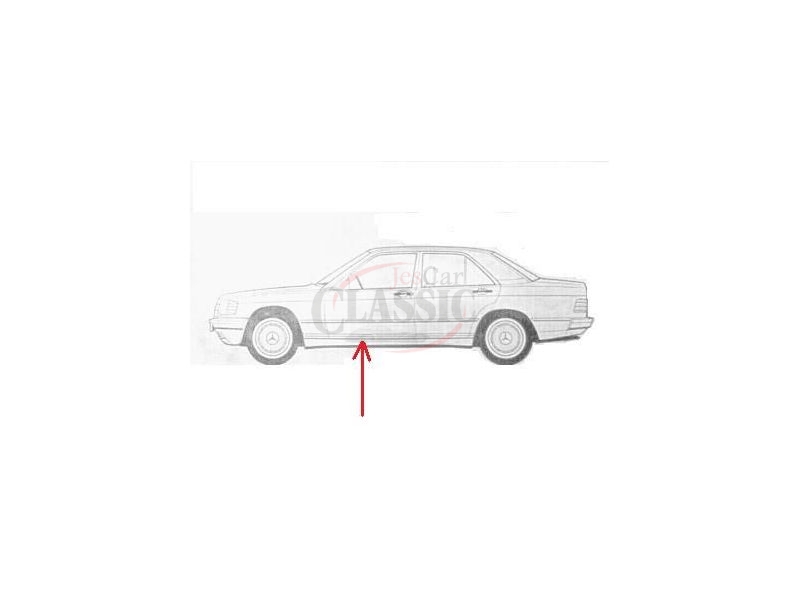 Mercedes-Benz W201 190 - Friso embelezador inferior da porta frente esquerda