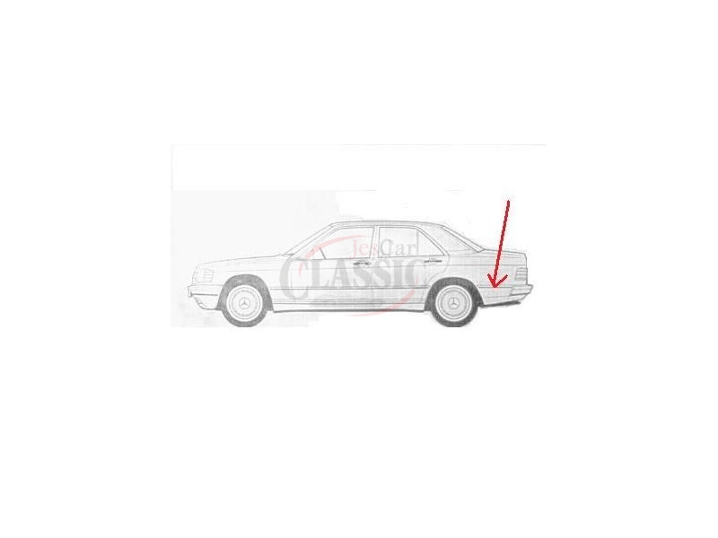 Mercedes-Benz W201 190 - Friso embelezador da ilharga traseira esquerda