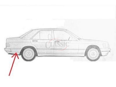 Mercedes-Benz W201 190 - Friso embelezador da ilharga traseira direita