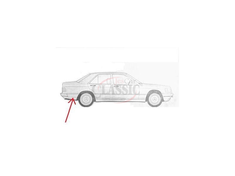 Mercedes-Benz W201 190 - Friso embelezador da ilharga traseira direita