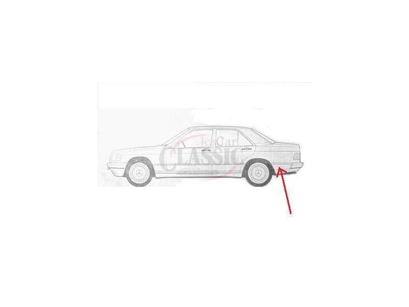 Mercedes-Benz W201 190 - Friso embelezador da ilharga traseira esquerda