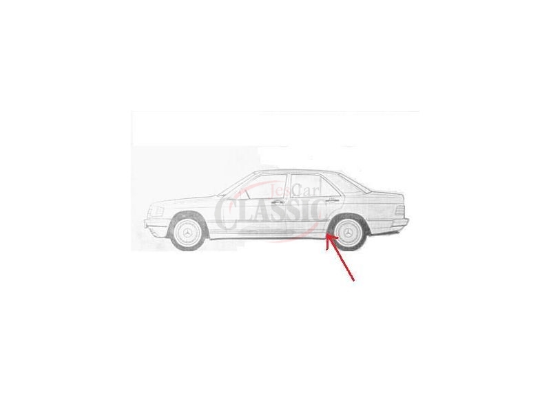 Mercedes-Benz W201 190 - Friso embelezador da ilharga traseira esquerda
