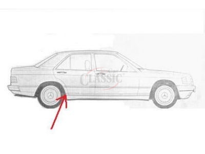 Mercedes-Benz W201 190 - Friso embelezador da ilharga traseira direita