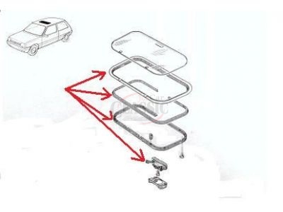 Renault Super 5 GT Turbo - Armação do tecto abrir (BRITAX) (796x460mm)