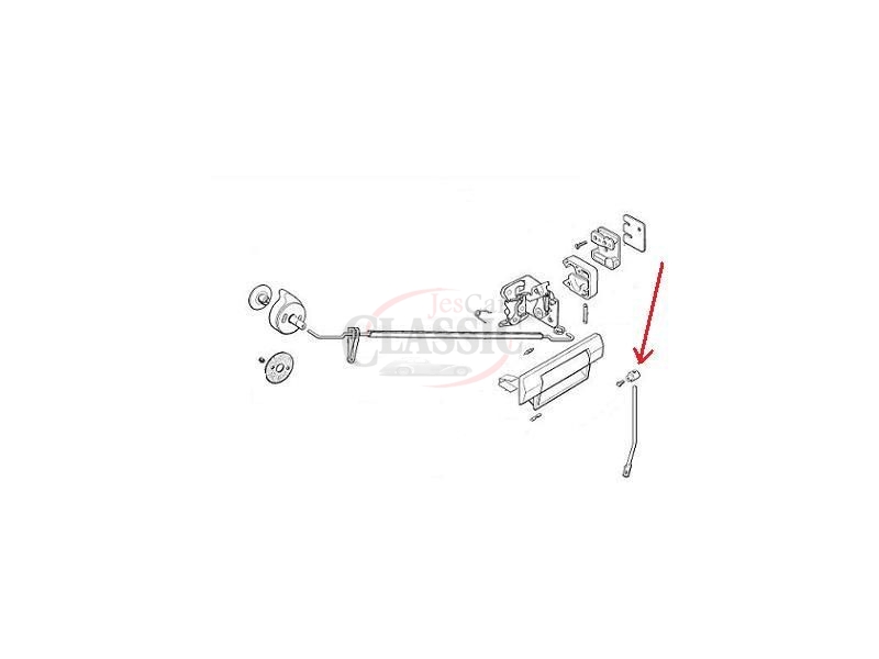 Citroen DS / Citroen GS - Suporte de fixação do tirante ao manipulo de abertura porta exterior