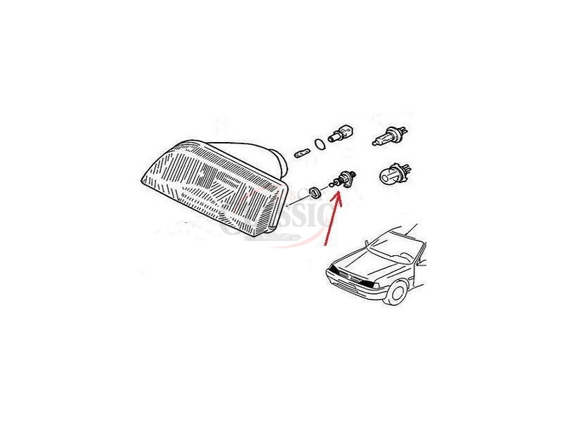 Peugeot 106 I - Afinador corrector de farol principal manual