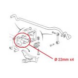 Peugeot 305 - Jogo de 4 batentes barra estabilizadora (Ø 22mm)