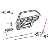 Mercedes-Benz W108 / Mercedes-Benz W115/8 - Espelho do mecanismo da fechadura porta direita