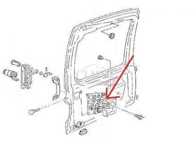 Seat Inca / VW Caddy - Mecanismo de fechadura porta traseira esquerda