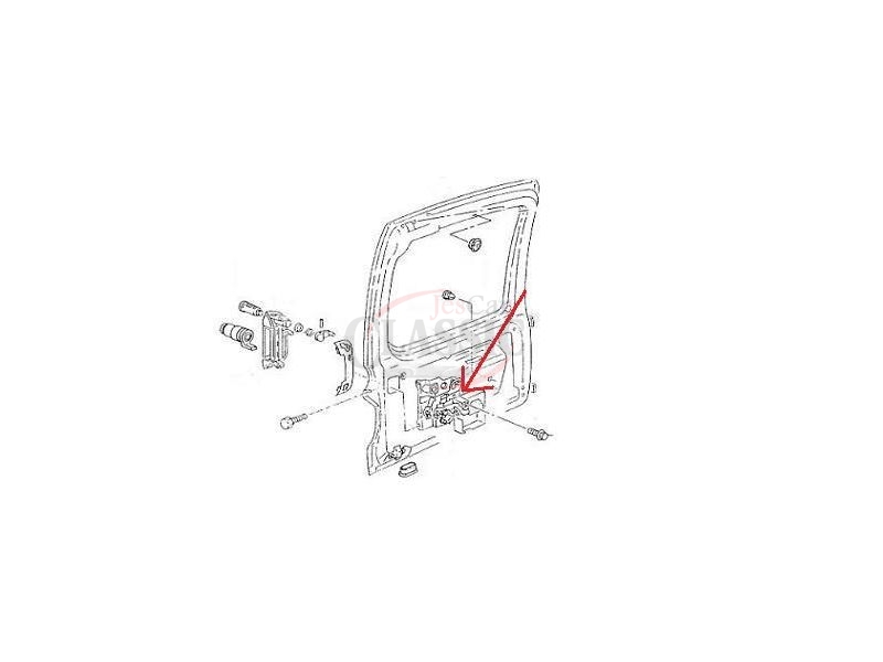 Seat Inca / VW Caddy - Mecanismo de fechadura porta traseira esquerda