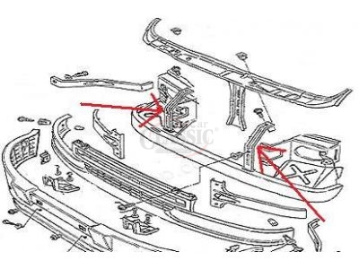 Ford Transit MkIV -Suporte de fixação da grelha principal
