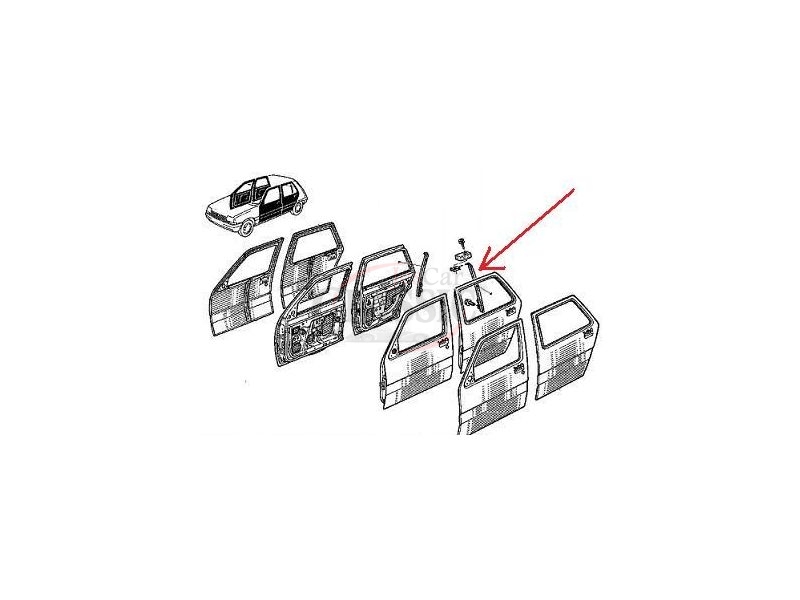 Renault Super 5 - Calha de prumo guia do vidro porta traseira esquerda