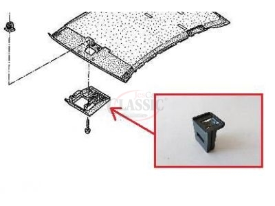 Renault Clio I / Renault 19 I - Mola de fixação da base e suporte de plafonnier