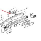 Fiat Uno II - Cinzeiro de tablier (CASTANHO)