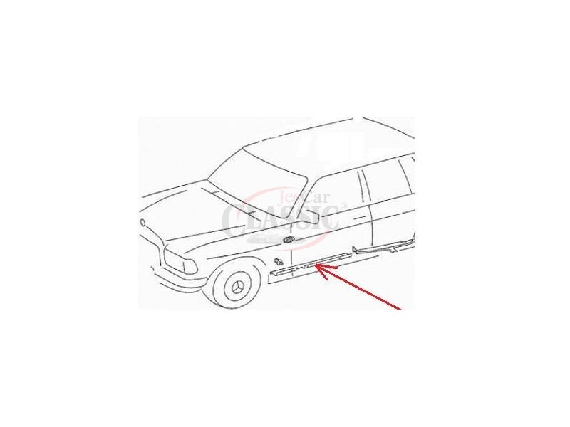 Mercedes-Benz W123 - Guarnição de passa-fios frente esquerda