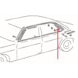Mercedes-Benz W123 - Guarnição interior da ilharga traseira esquerda