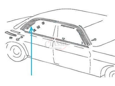 Mercedes-Benz W123 - Guarnição interior da ilharga traseira direita