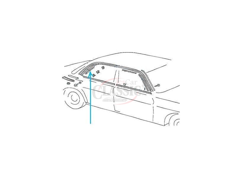 Mercedes-Benz W123 - Guarnição interior da ilharga traseira direita