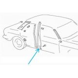 Mercedes-Benz W123 - Guarnição de acabamento do pilar direito (AZUL)