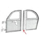 Citroen 2CV -Borracha vertical entre as portas (PRETO)