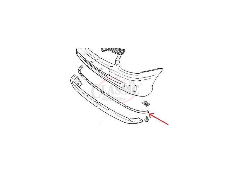 Opel Corsa B GSI - Reforço fixação esquerdo para spoiler/lip