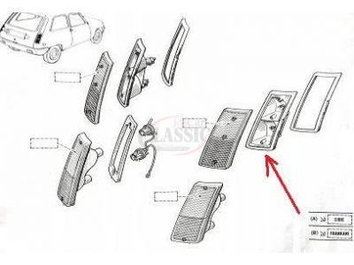 Renault 5 - Suporte de lâmpadas farolim tras direito (CIBIE)