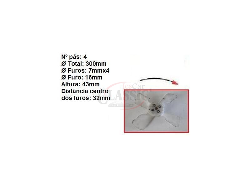 Toyota Corolla III KE30 - Ventoinha de arrefecimento motor (Ø 300)