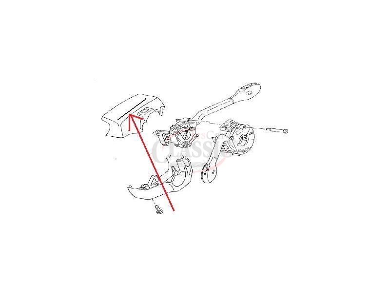 VW Caddy II / VW Polo III - Tampa de acabamento do resguardo de coluna direcção (superior)