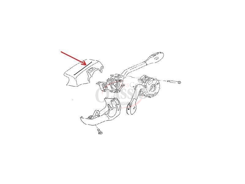 VW Caddy II / VW Polo III - Mola para tampa de acabamento do resguardo de coluna direcção (superior)