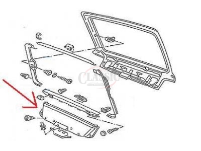 VW Corrado - Guarnição da tampa mala