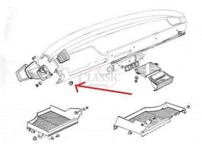 Peugeot 104 / Peugeot 204 - Acabamento para interruptor / Isqueiro
