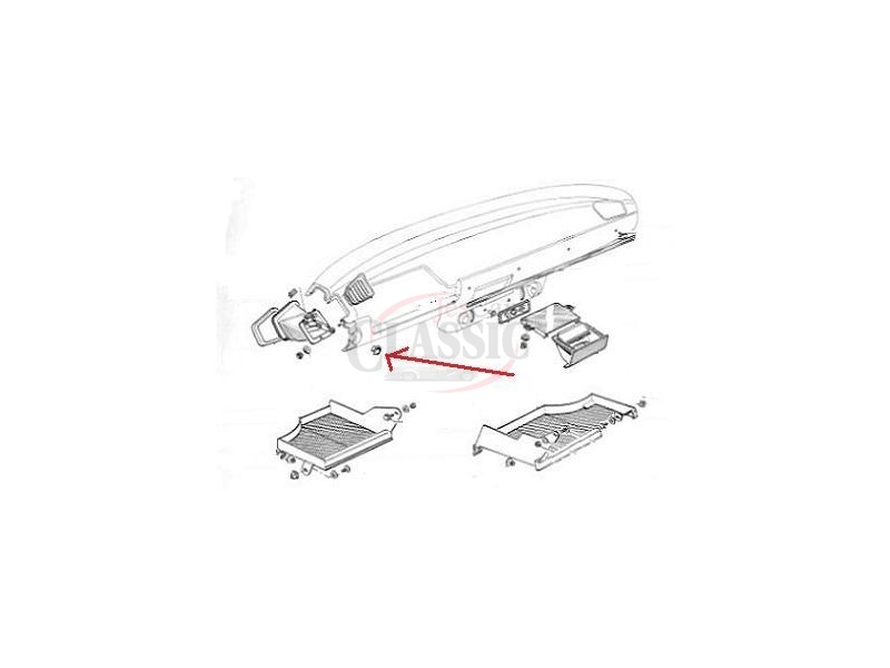 Peugeot 104 / Peugeot 204 - Acabamento para interruptor / Isqueiro