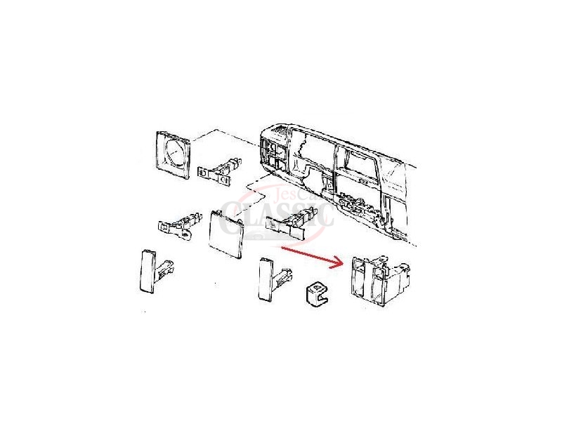 Opel Corsa A - Suporte de fixação para interruptores luzes nevoeiro