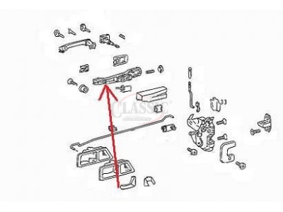 Mercedes-Benz W201 190 - Suporte de fixação do manipulo de abertura porta exterior