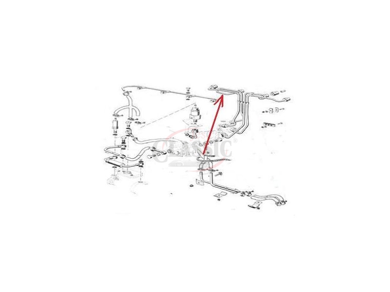 Peugeot 504 - Tubo de injector (Mot.XD90 - Bomba BOSCH)
