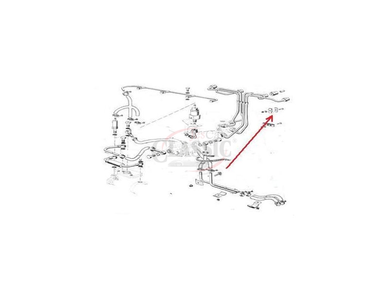 Peugeot 404 / Peugeot 504 - Jogo (2) abraçadeira para tubos de injectores