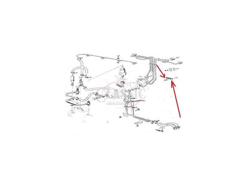 Peugeot J7 / Peugeot 504 - Jogo (2) abraçadeira para tubos de injectores