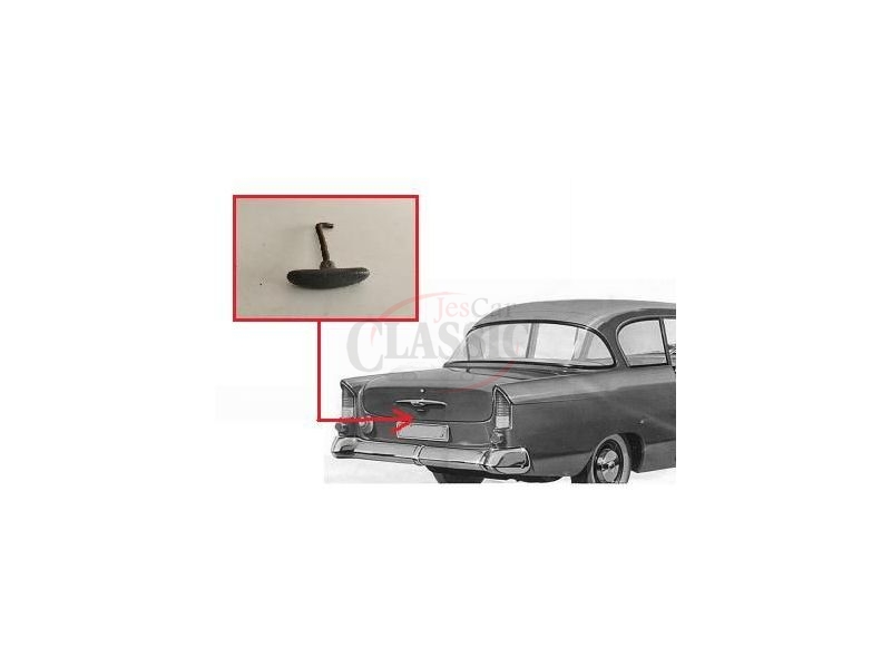 Opel Rekord Olympia P1 - Manipulo de abertura da tampa mala