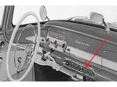 Opel Rekord Olympia P1 - Botão para interruptor