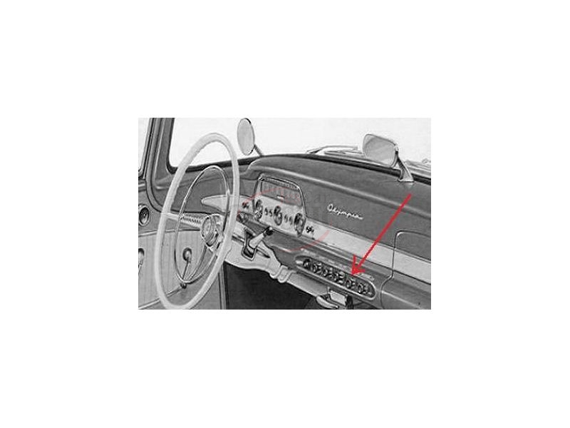 Opel Rekord Olympia P1 - Botão para interruptor